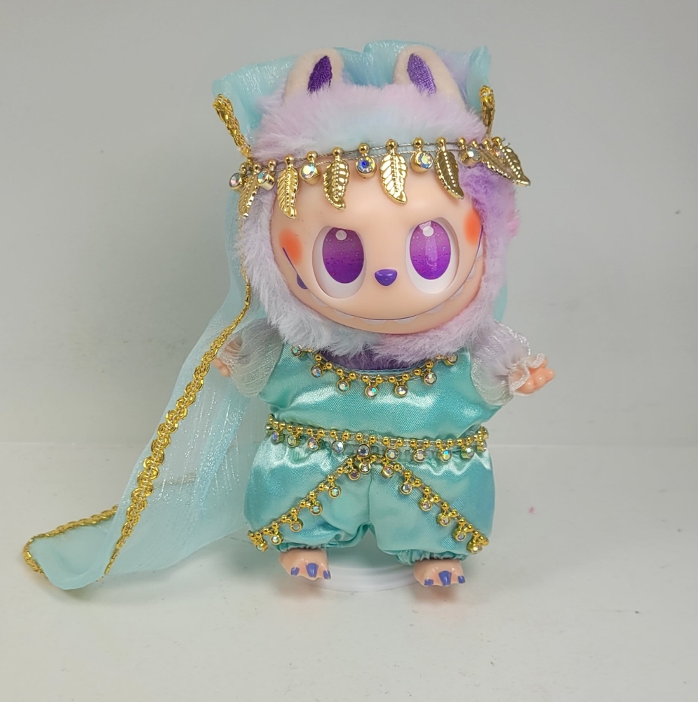 Labubu Gini Aqua and Gold Doll Outfit 3 Pc Set